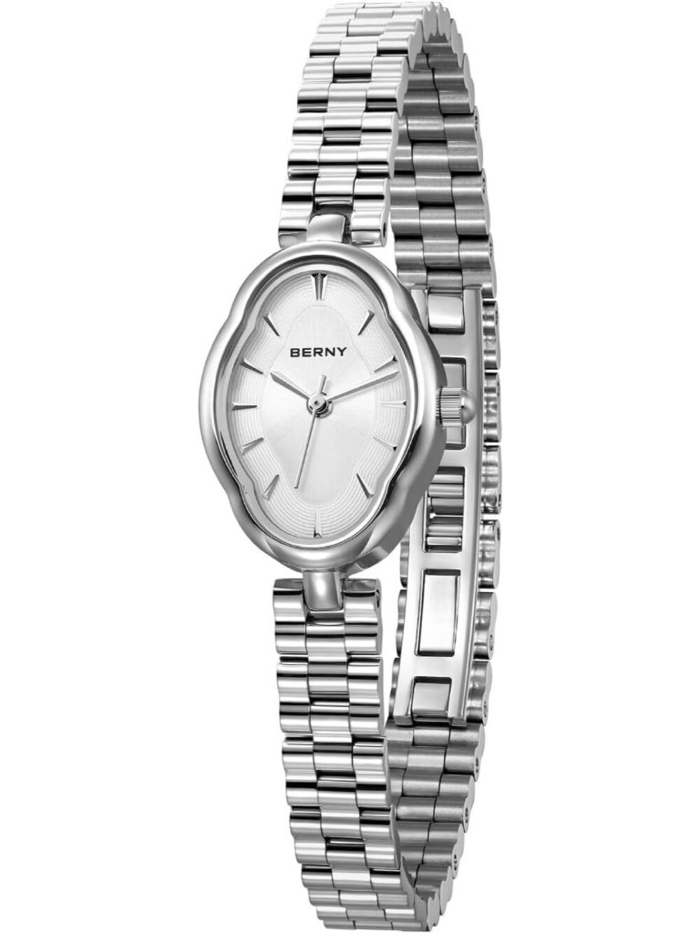 Women's White Quartz All Stainless Steel Vintage Copper Waterproof Wrist Watch